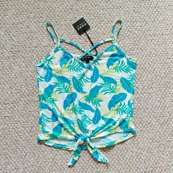 Poof NY criss cross tropical knot front tank - Picture 8 of 11
